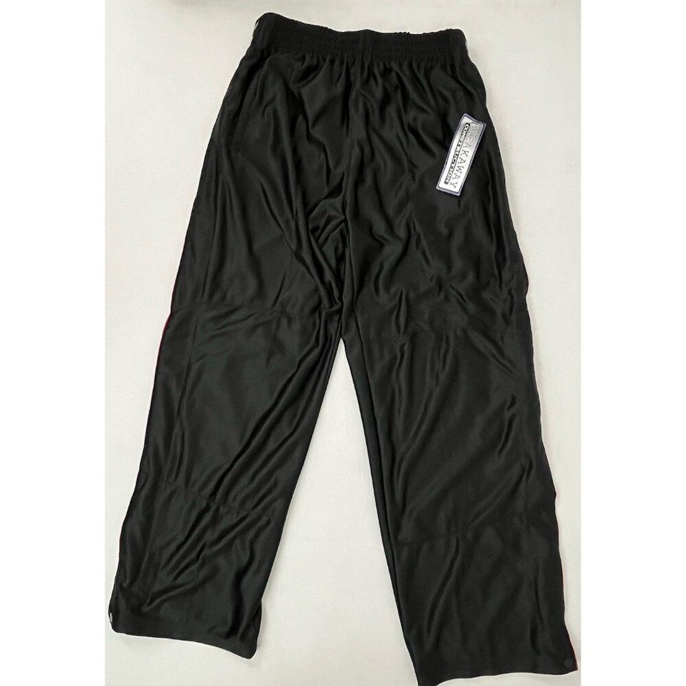 Vintage BCG Men's M Breakaway Warm-up Athletic Nylon Pants Black & Red NWT